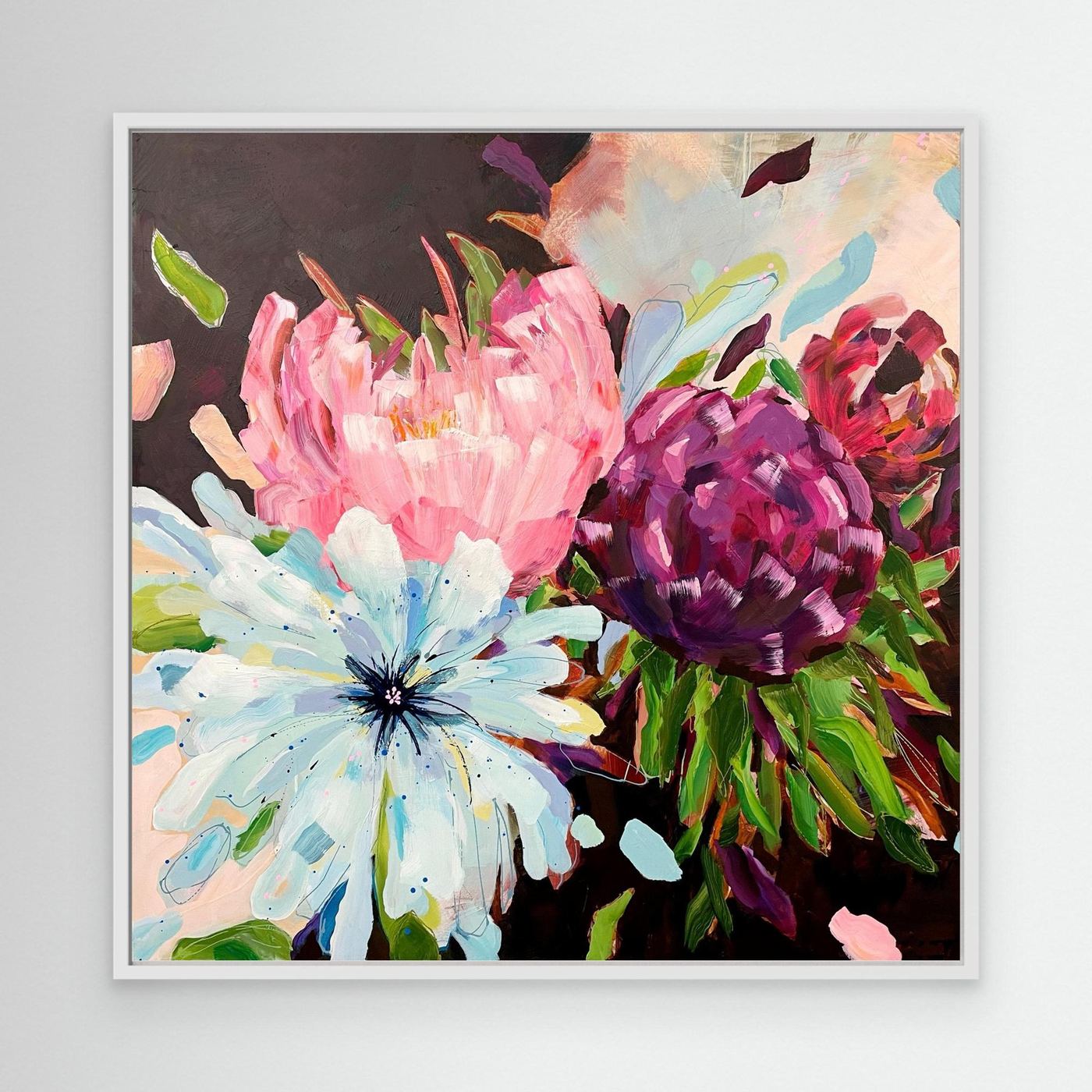 Blowsy Blooms Canvas Art Print