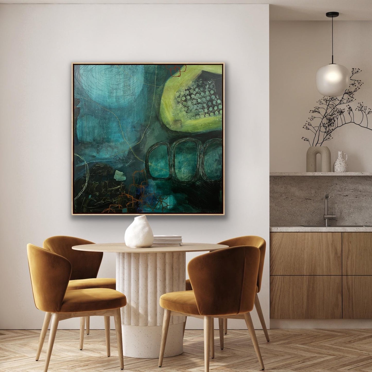 Behind the Waterfall Canvas Print