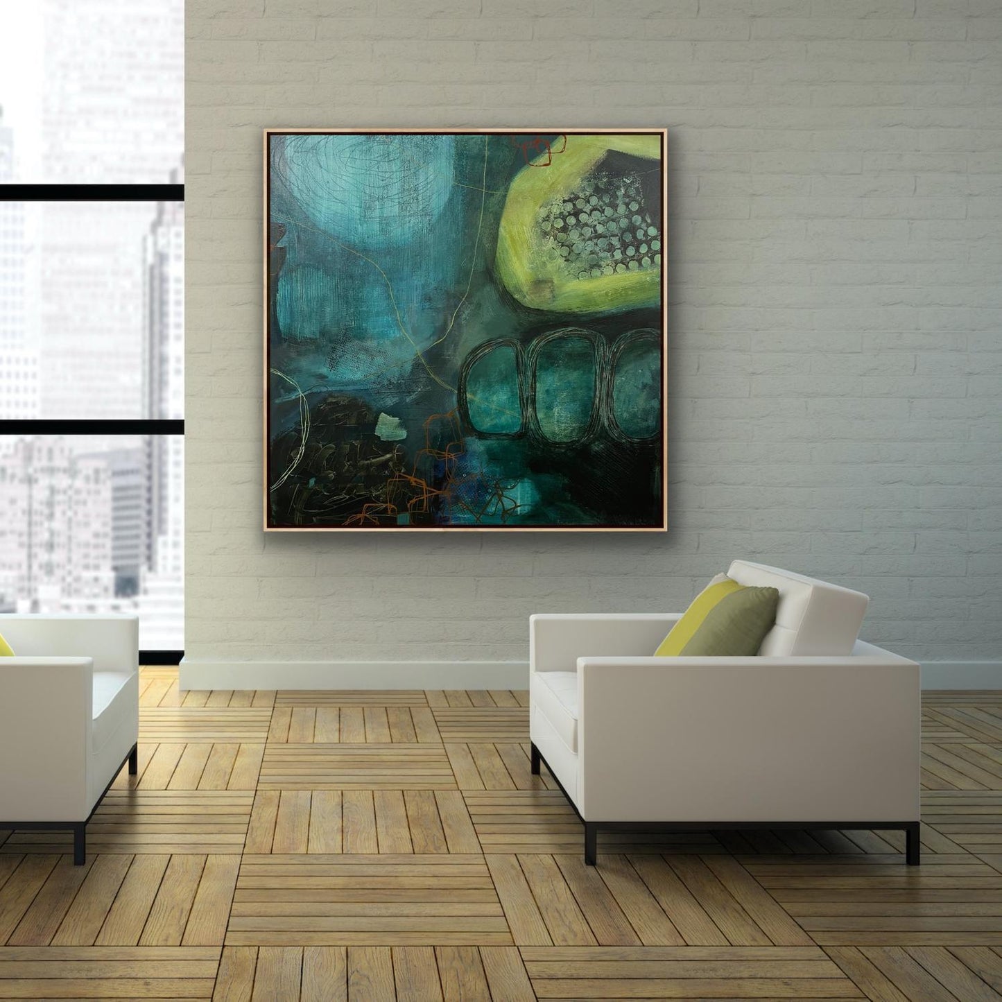 Behind the Waterfall Canvas Print