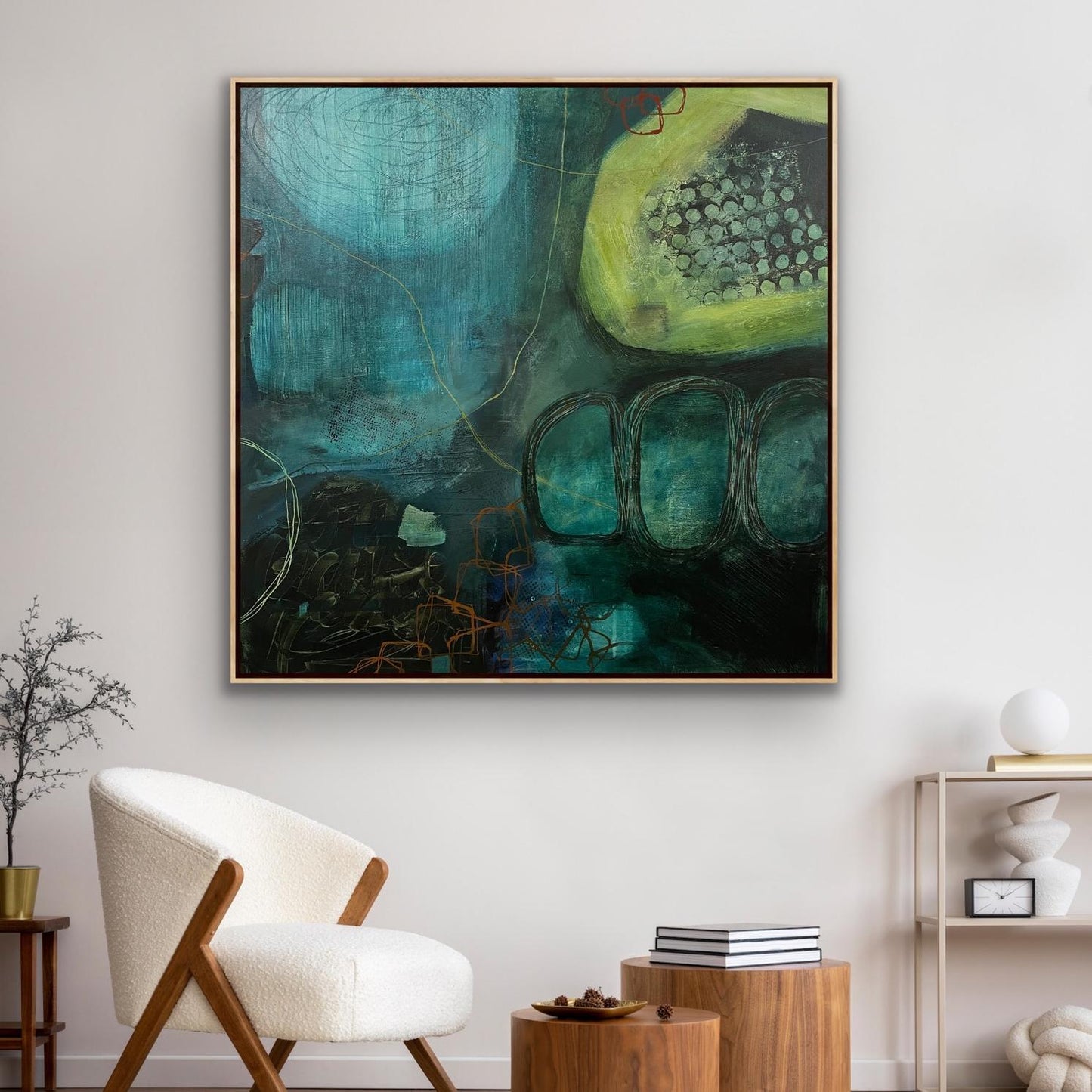 Behind the Waterfall Canvas Print