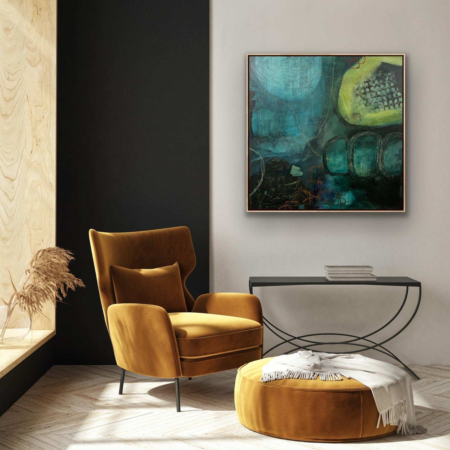 Behind the Waterfall Canvas Print