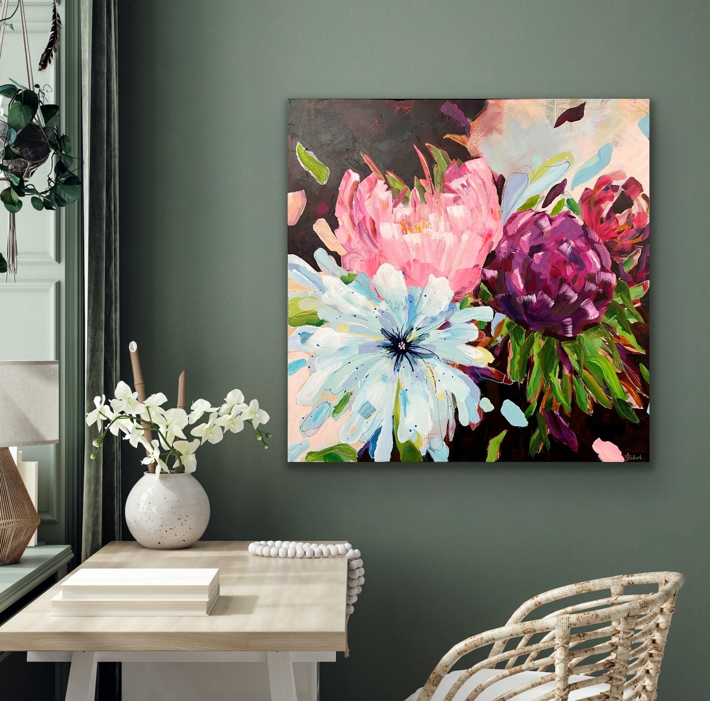 'Blowsy Blooms' Original Painting