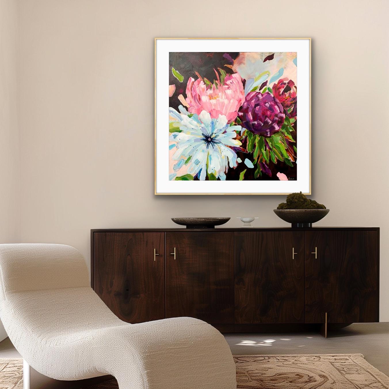 Blowsy Blooms Framed Art Print on Paper