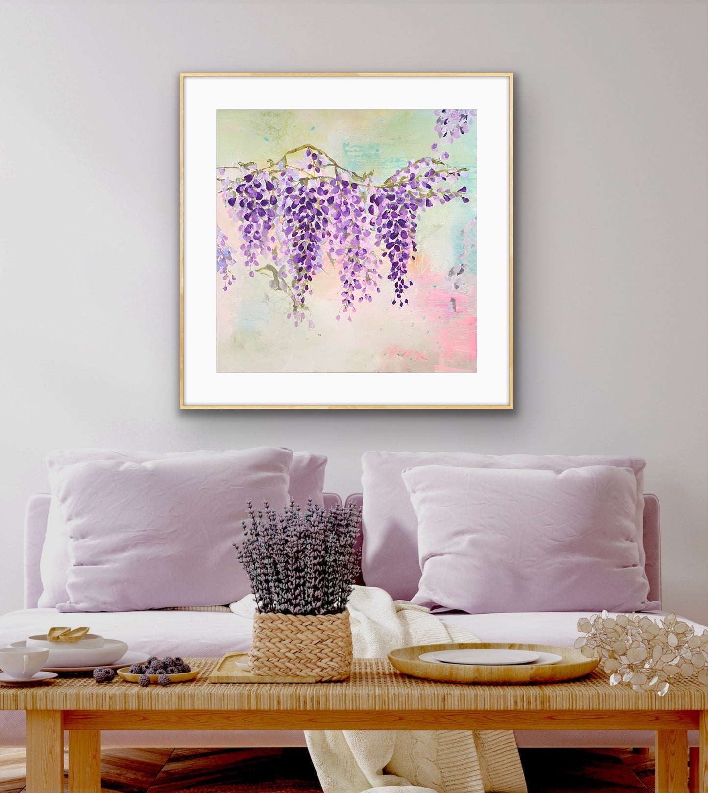 'Wandering Wisteria' Art Print on Paper