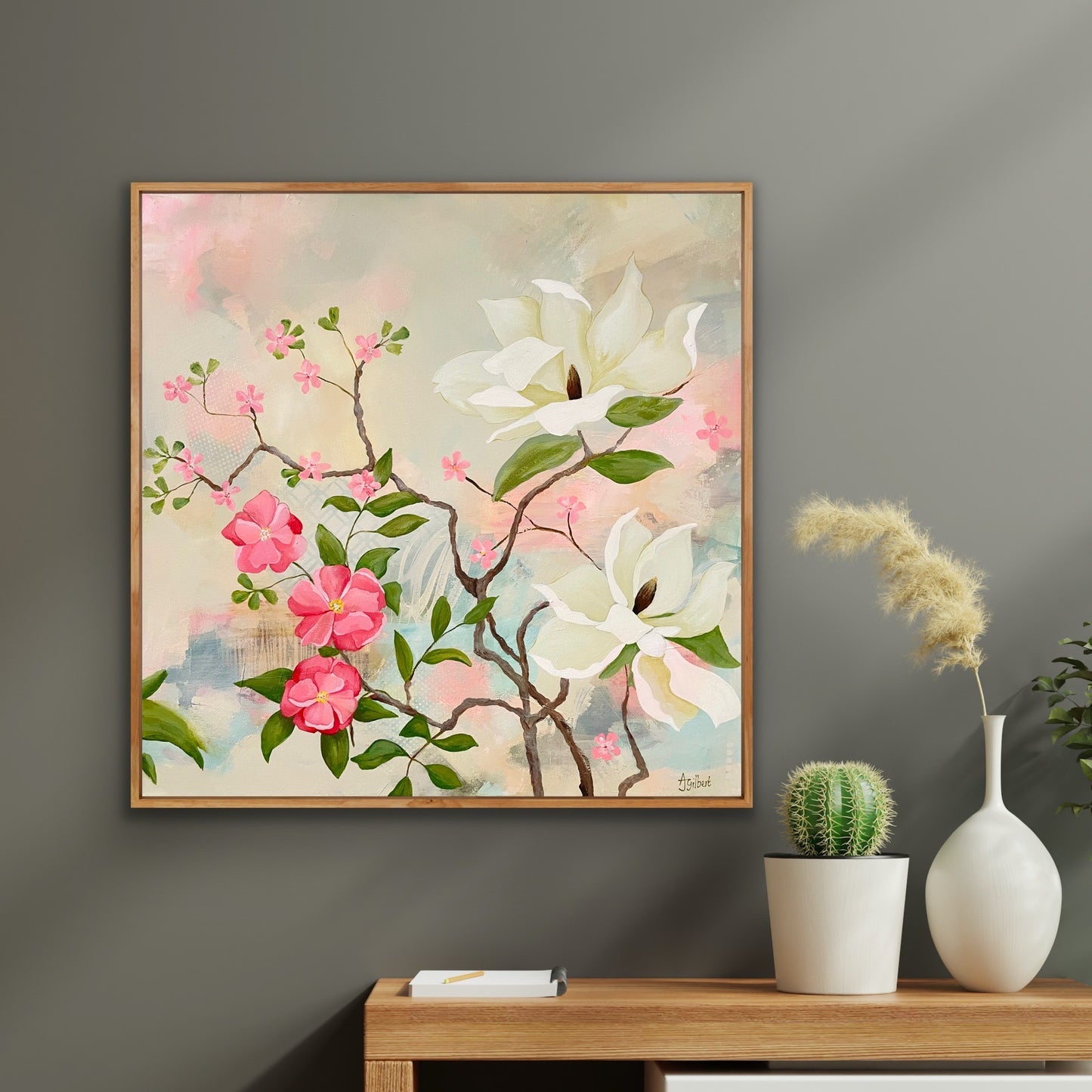 Maytime Magnolias Canvas Art Print