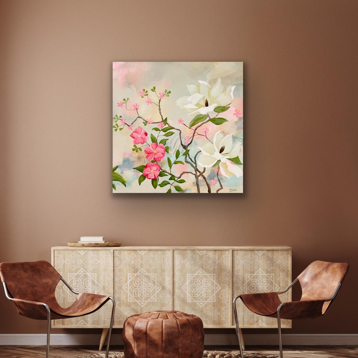 Maytime Magnolias Canvas Art Print