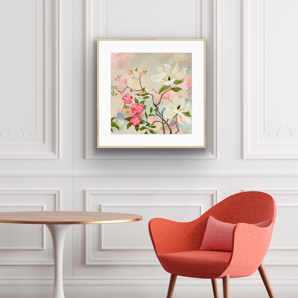 'Maytime Magnolias' Art Print on Paper