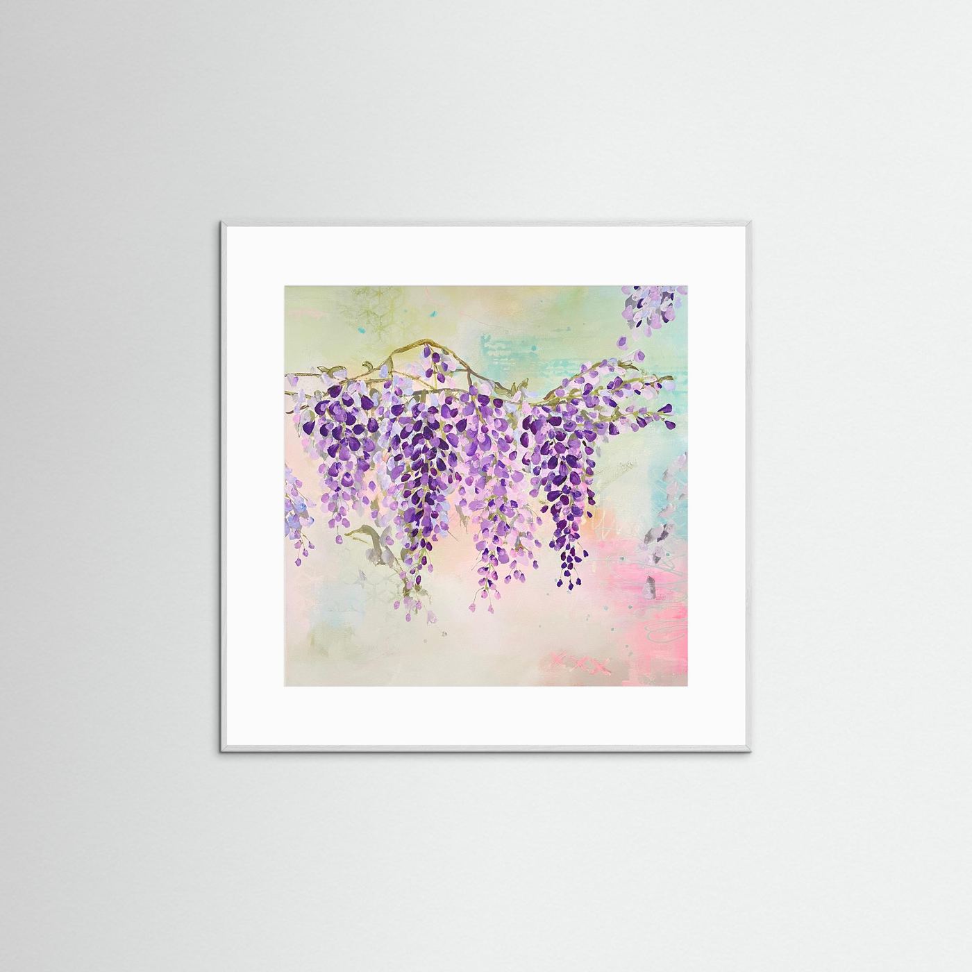 'Wandering Wisteria' Framed Art Print on Paper