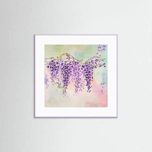 'Wandering Wisteria' Framed Art Print on Paper