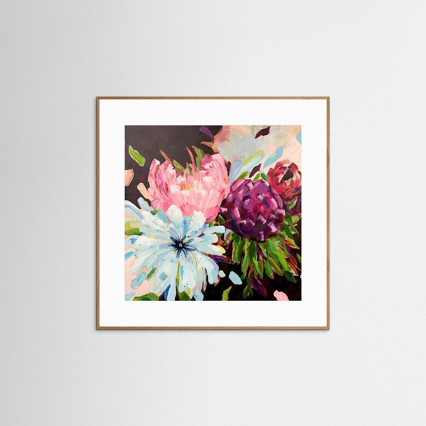 Blowsy Blooms Framed Art Print on Paper