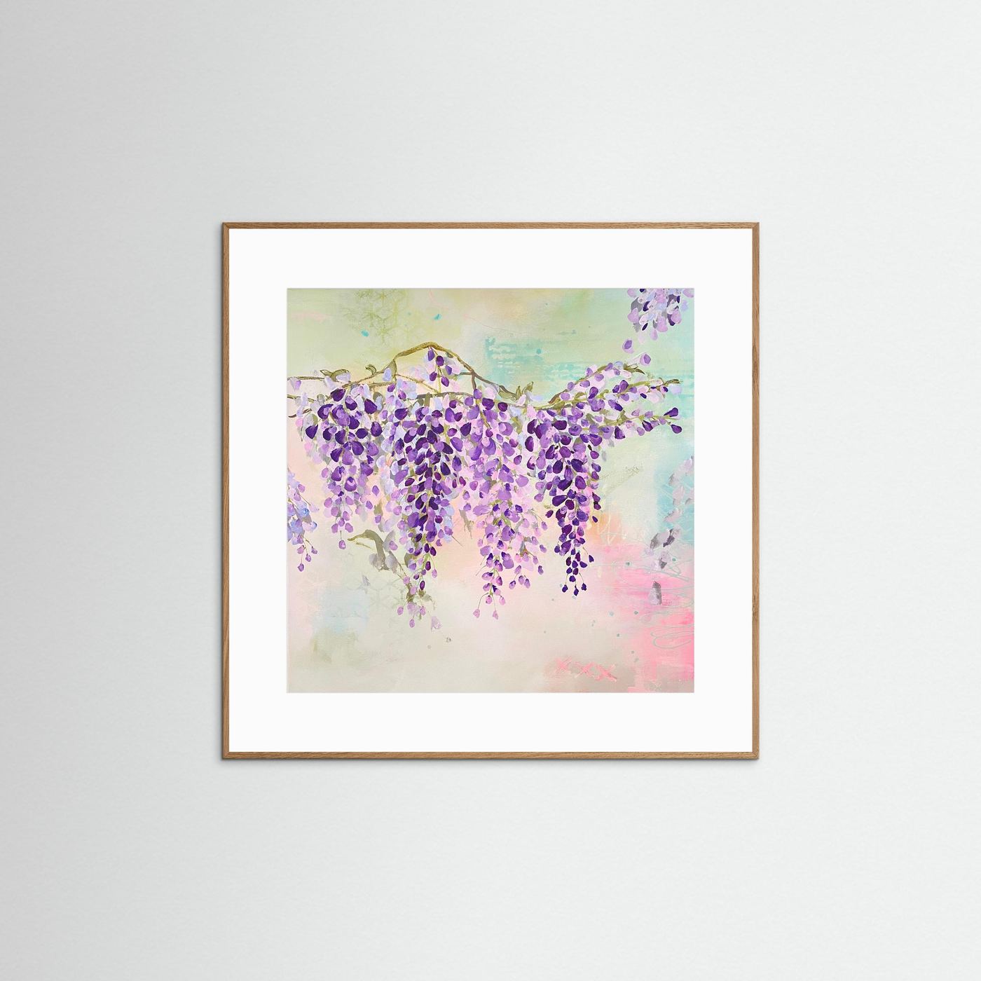 'Wandering Wisteria' Framed Art Print on Paper