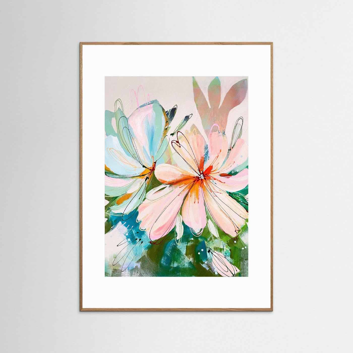 Peach Perfect Framed Art Print On Paper